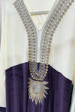Majlis gown purple w/ ivory