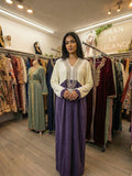 Majlis gown purple w/ ivory